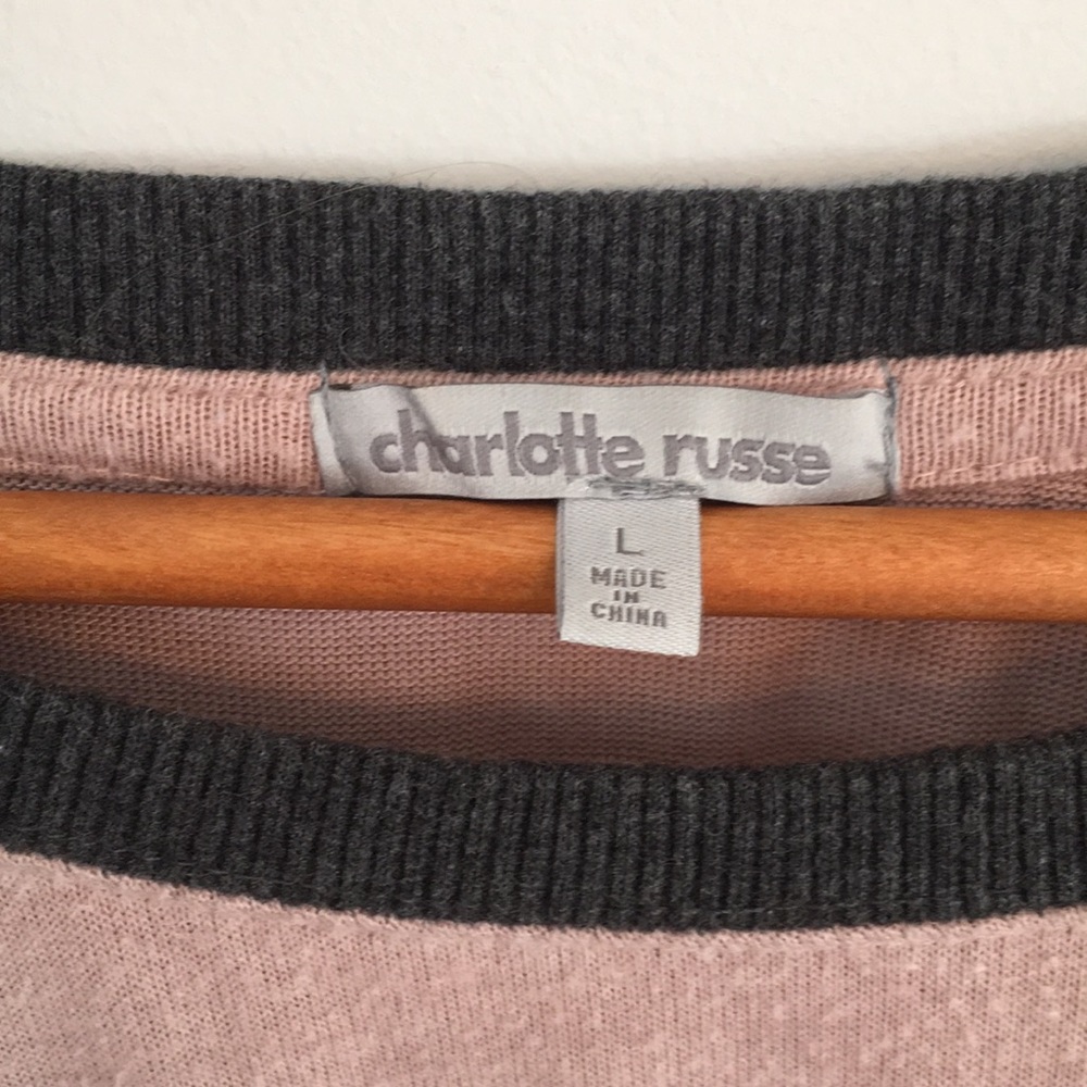Charlotte Russe Brooklyn Lightweight Sweatshirt L - Picture 3 of 4